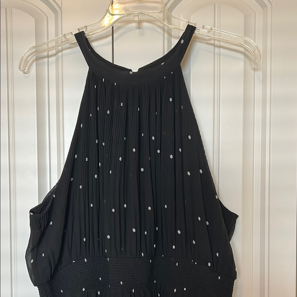 City Chic Black Dress with White Dots